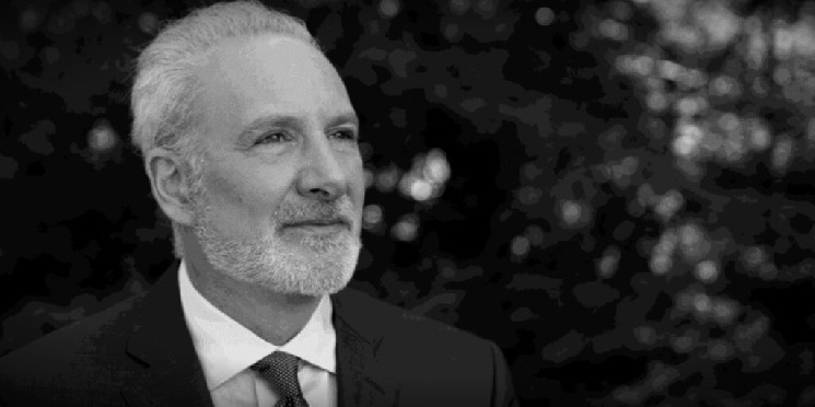 Peter Schiff says the code has "begun to crack" when the market slips at Trump's tariffs