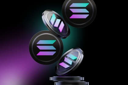 Golden Shiba Inu coin with upward golden arrow and rising price charts