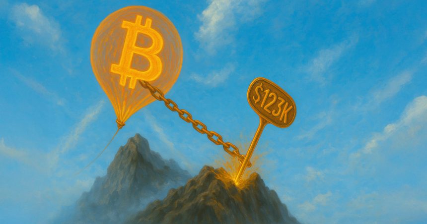 The $123K optional gamma pin keeps Bitcoin in tight range after a new ATH