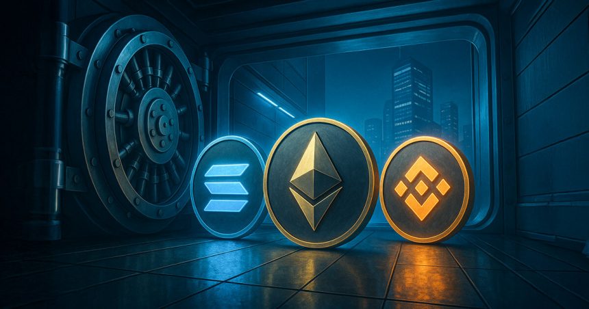 Solana, BNB and Ethereum Ethereum to receive $1.755 billion injections as global companies accelerate the Cryptocurrency Department