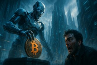 If an immortal AI starts saving forever in Bitcoin, what will happen to the money created for mortal humans?