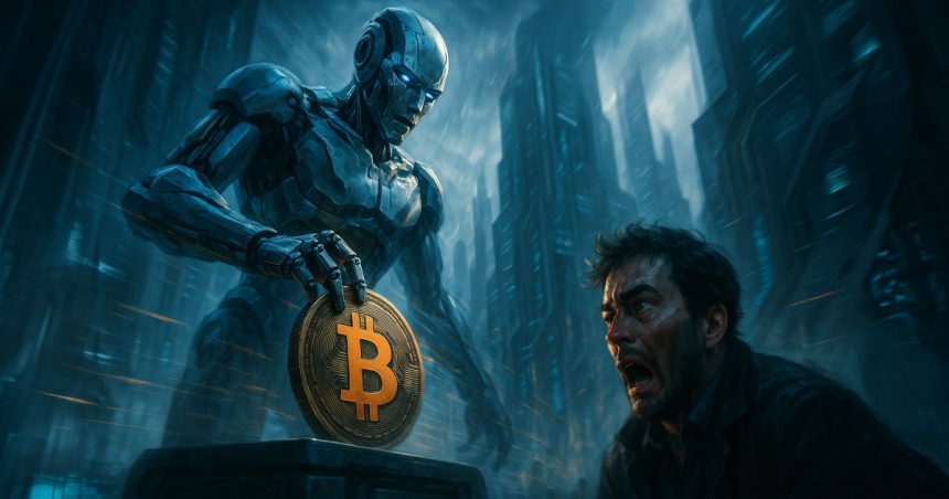 If an immortal AI starts saving forever in Bitcoin, what will happen to the money created for mortal humans?